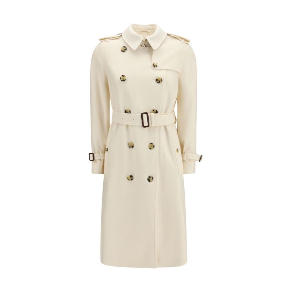 Burberry Women Long Kensington Cashmere Trench Coat